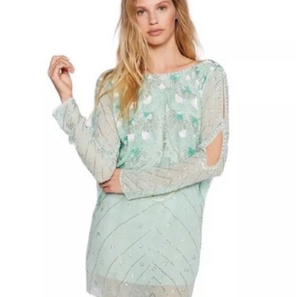 Jens Pirate Booty - Free People - Dali Sequin Mini Dress in Iridescent Mint